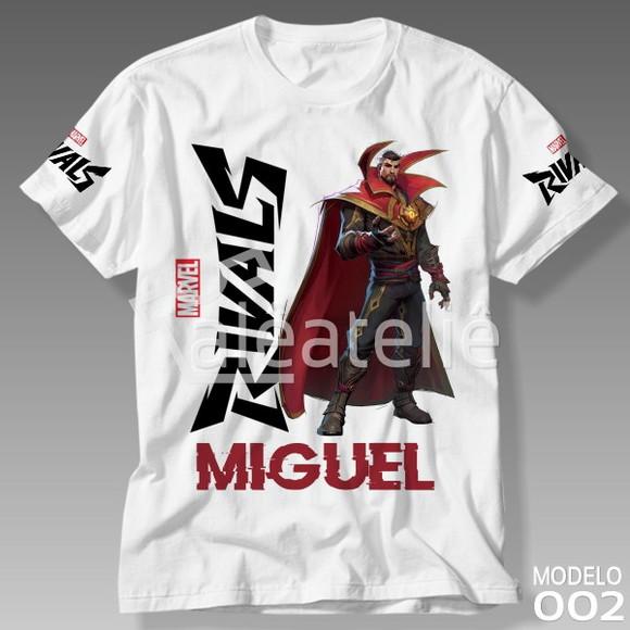Camiseta Marvel Rivals Doutor Estranho Infantil Adulto