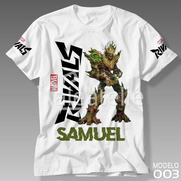 Camiseta Marvel Rivals Groot Infantil Adulto Personalizada
