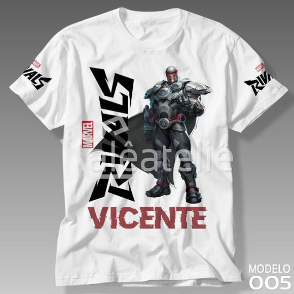 Camiseta Marvel Rivals Magneto Infantil Adulto Personalizada