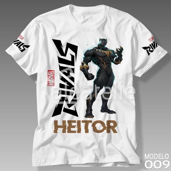 Camiseta Marvel Rivals Pantera Negra Infantil Adulto