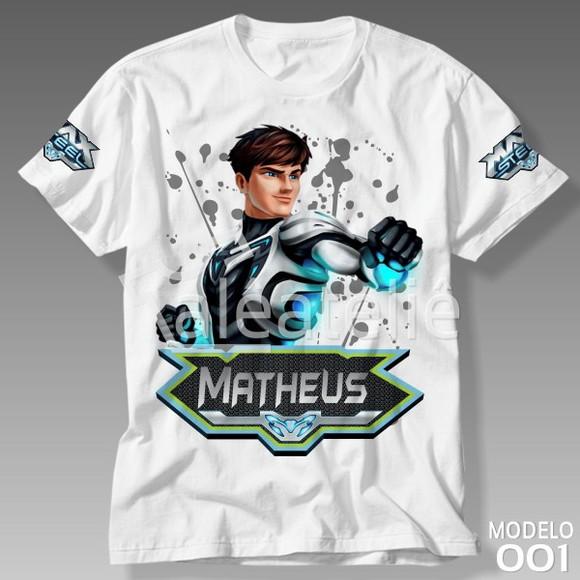 Camiseta Max Steel Infantil Adulto Personalizada