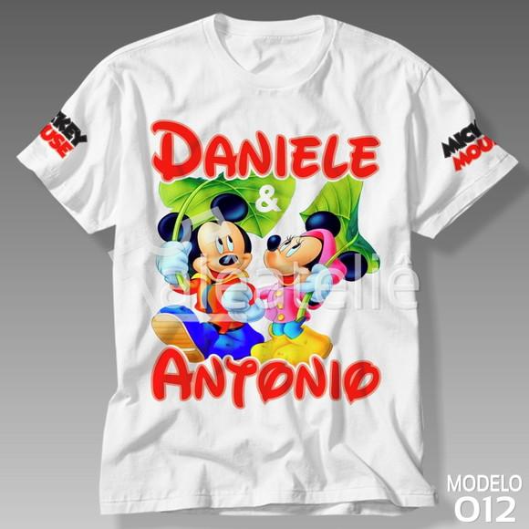 Camiseta Mickey Mouse Minnie Personalizada
