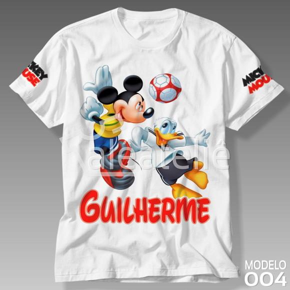 Camiseta Mickey Mouse Pato Donald Personalizada