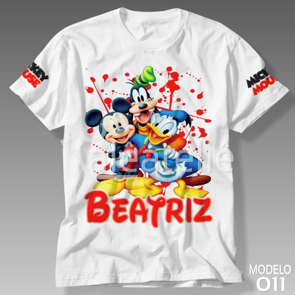 Camiseta Mickey Mouse Pateta Donald Personalizada