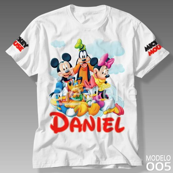 Camiseta Mickey Mouse Turma Disney Personalizada