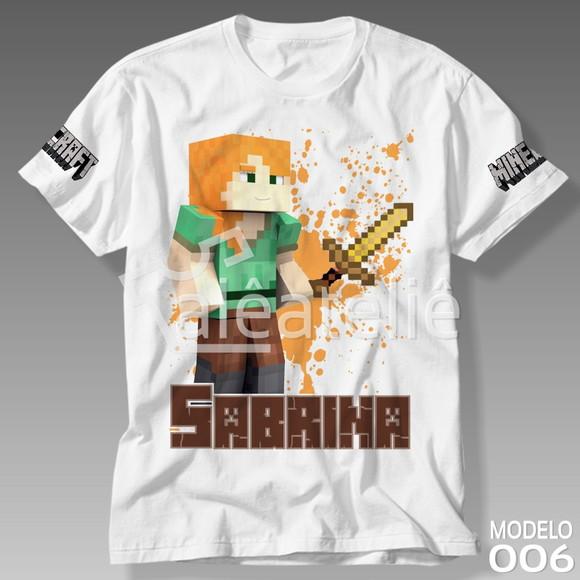 Camiseta Minecraft Personalizada Camisa Alex