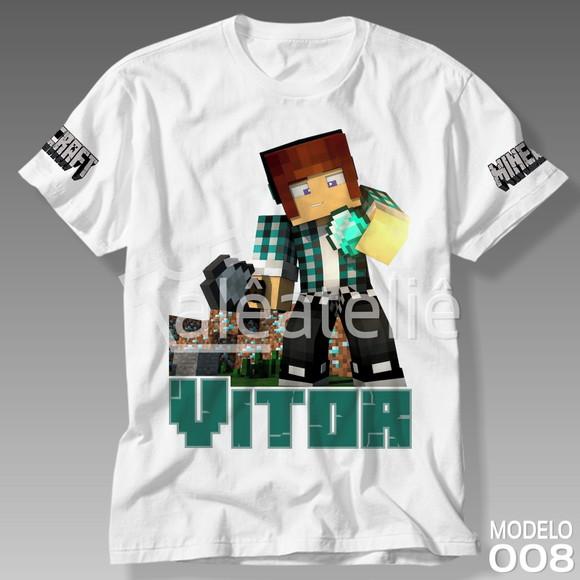 Camiseta Minecraft Personalizada Camisa Authentic Games
