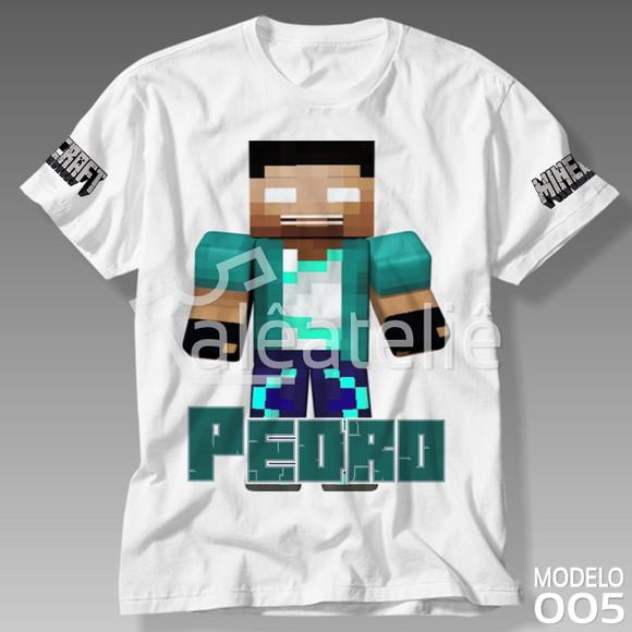 Camiseta Minecraft Personalizada Camisa Rezende