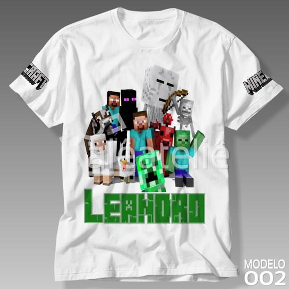 Camiseta Minecraft Personalizada Camisa Game