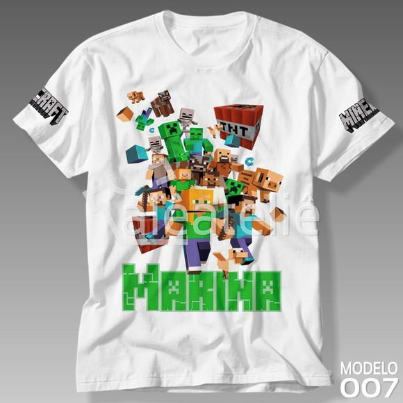 Camiseta Minecraft Personalizada Festa Game