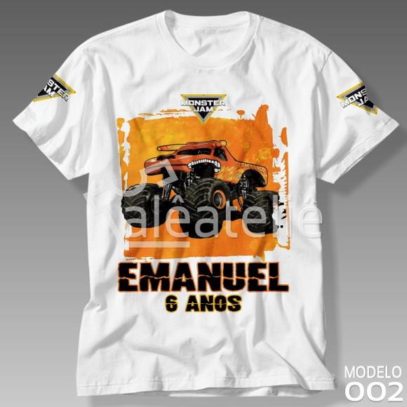 Camiseta Monster Jam Hot Wheels Festa Personalizada