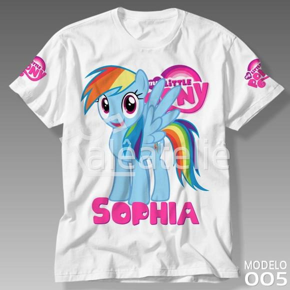 Camiseta My Little Pony Mlp Rainbow Dash Personalizada