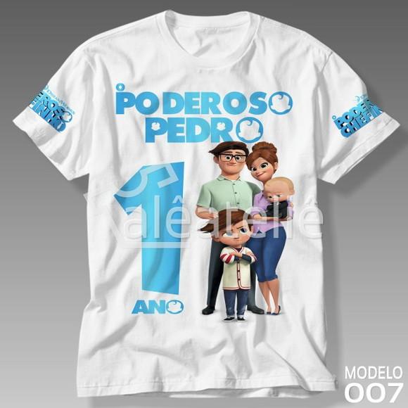 Camiseta O Poderoso Chefinho Infantil Personalizada Festa
