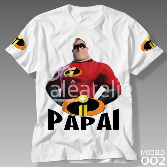 Camiseta Os Incríveis Personalizada Nome Festa Aniversário