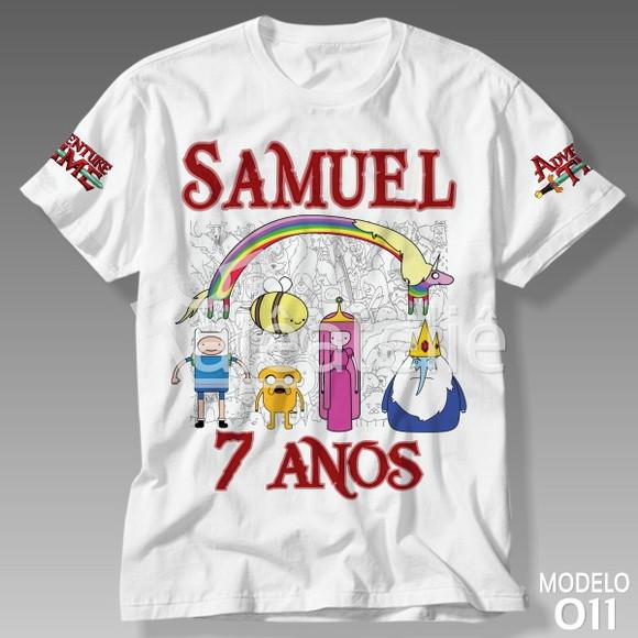 Camiseta Personalizada Hora de Aventura Festa Aniversário