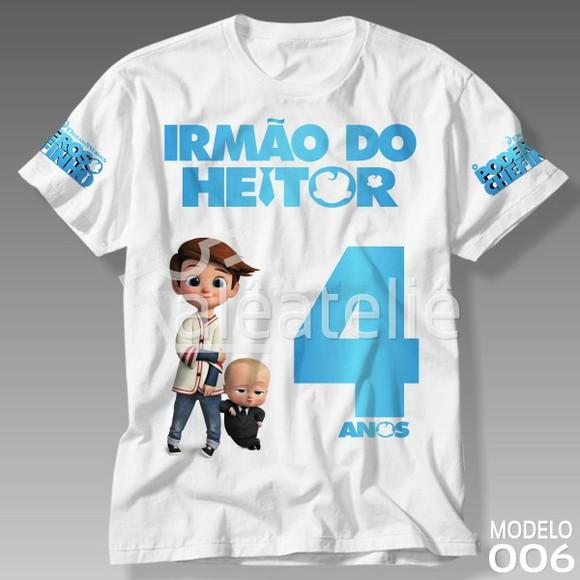 Camiseta Poderoso Chefinho Família Personalizada Irmão