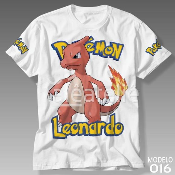 Camiseta Pokemon Charmeleon Infantil Adulo Personalizada
