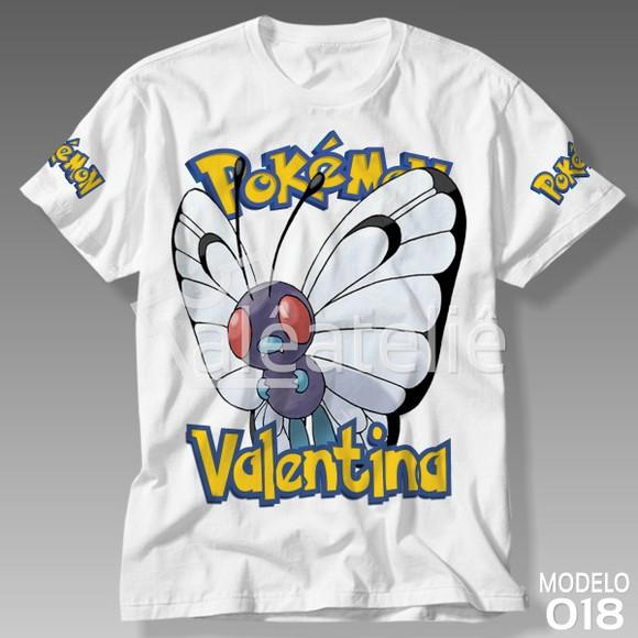 Camiseta Pokemon Butterfree Infantil Adulo Personalizada