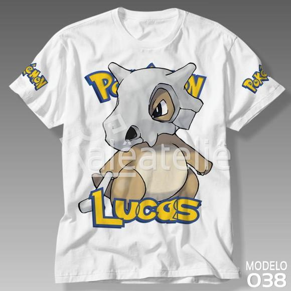 Camiseta Pokemon Cubone Festa Infantil Adulo Personalizada