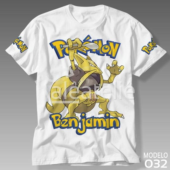 Camiseta Pokemon Kadabra Festa Infantil Adulo Personalizada