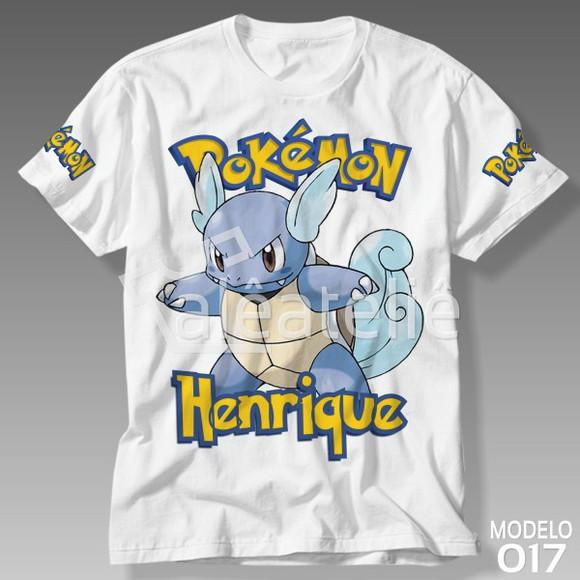 Camiseta Pokemon Wartortle Infantil Adulo Personalizada