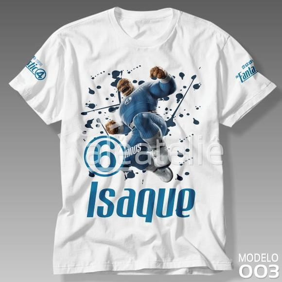 Camiseta Quarteto Fantástico o Coisa Personalizada