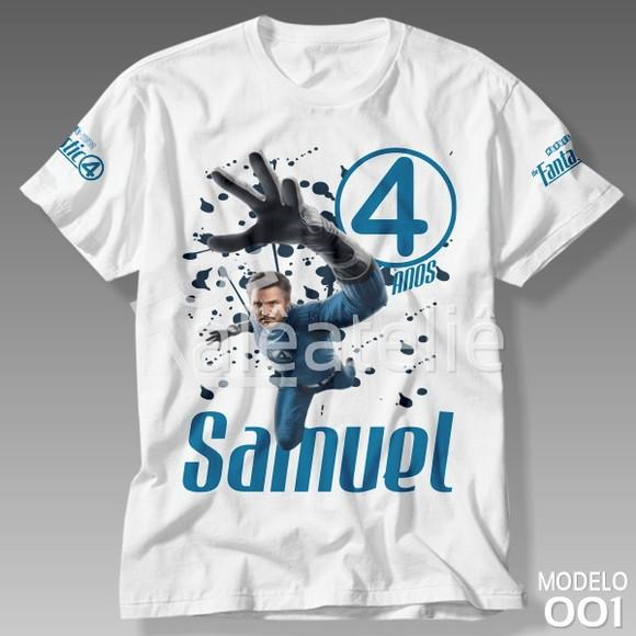 Camiseta Quarteto Fantástico Senhor Fantástico Personalizada