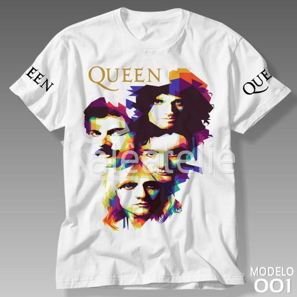 Camiseta Queen Bandas Rock Música Freddie Mercury