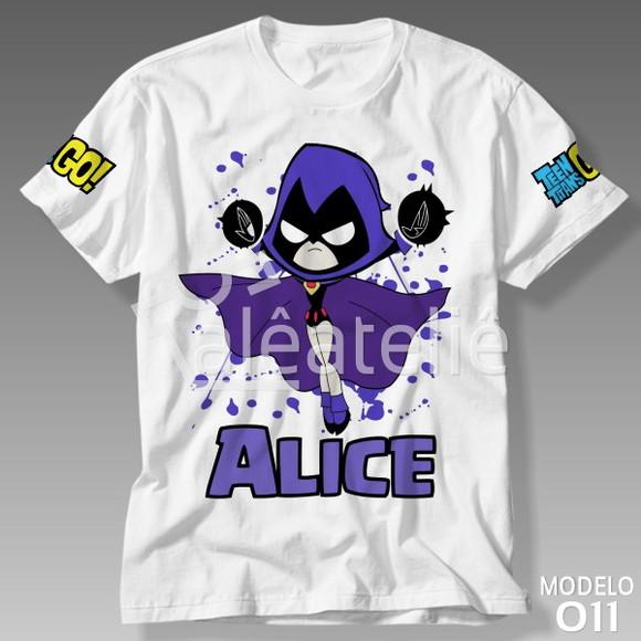 Camiseta Ravena Jovens Titans Infantil Adulto Personalizada