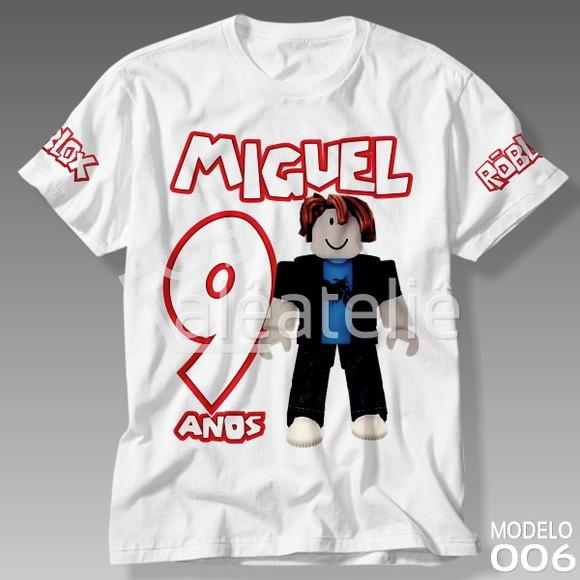 Camiseta Roblox Festa Bacon Hair Aniversário