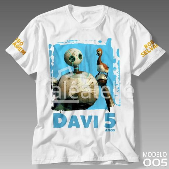 Camiseta Robô Selvagem Bico Vivo Unisex Personalizada