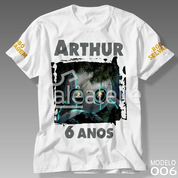 Camiseta Robô Selvagem Festa Aniversário Personalizada