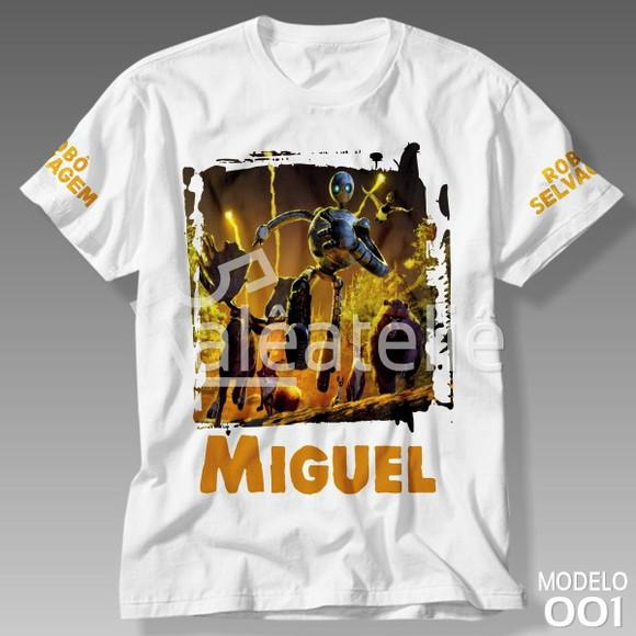 Camiseta Robô Selvagem Filme Infantil Adulto Personalizada