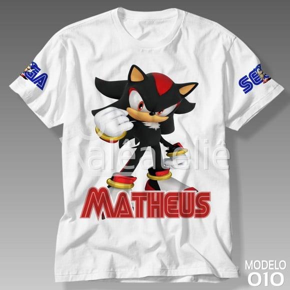 Camiseta Shadow Sonic Infantil Adulto Personalizada
