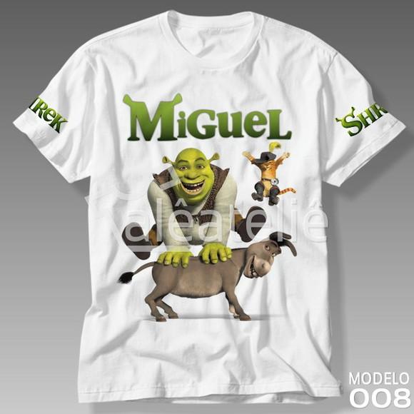 Camiseta Shrek Festa Infantil Camisa Blusa Personalizada