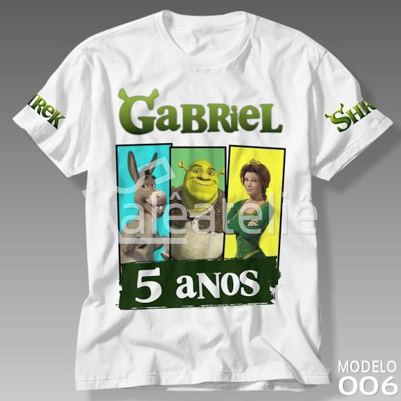 Camiseta Shrek Festa Infantil Camisa Blusa Personalizada