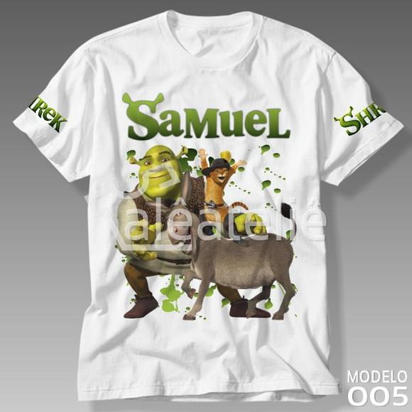 Camiseta Shrek Festa Aniversário Infantil Personalizada