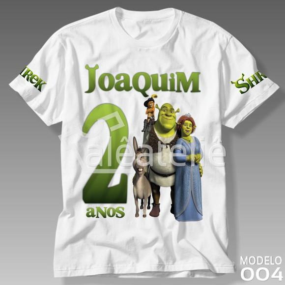 Camiseta Shrek Festa Infantil Personalizada