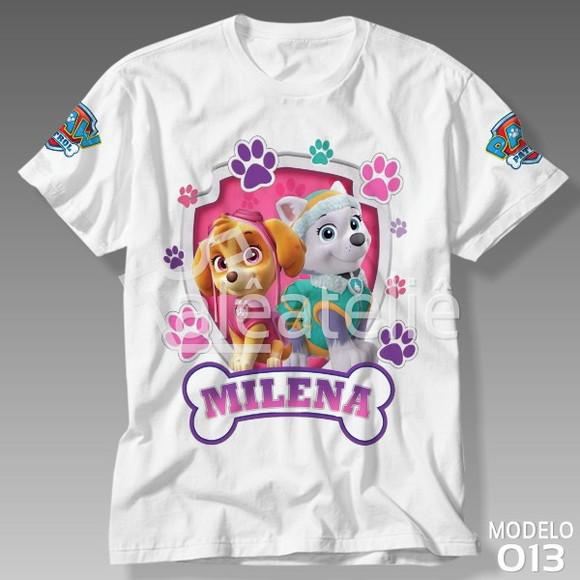 Camiseta Skye Everest Patrulha Canina Infantil Adulto