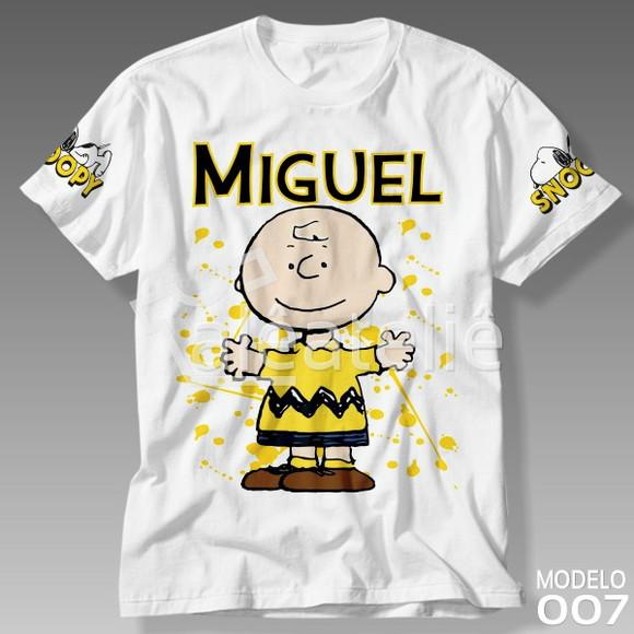 Camiseta Snoopy Charlie Brown T-shirt Personalizada