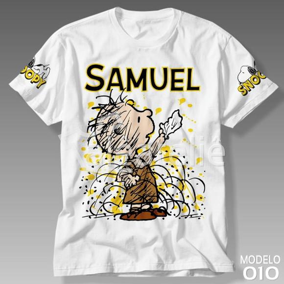 Camiseta Snoopy Chiqueirinho Menino Sujo Personalizada