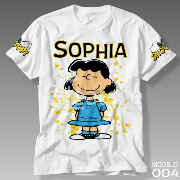 Camiseta Snoopy Lucy T-shirt Unissex Personalizada
