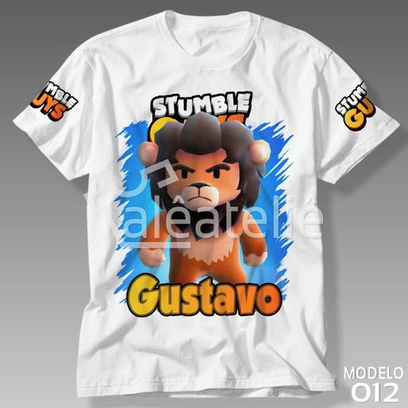 Camiseta Stumble Guys Leão Lyon Game Jogo Geek Personalizada
