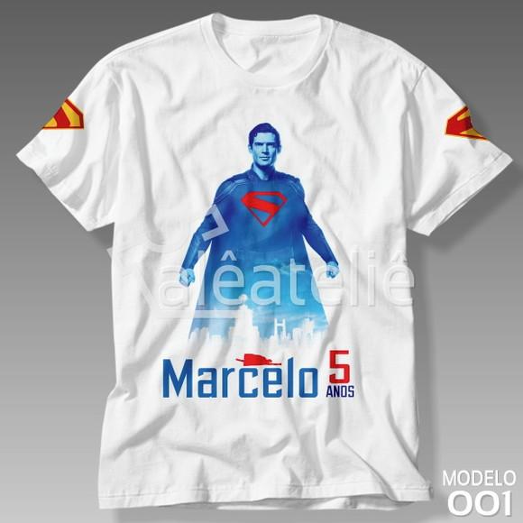 Camiseta Superman Super Homem Personalizada Festa