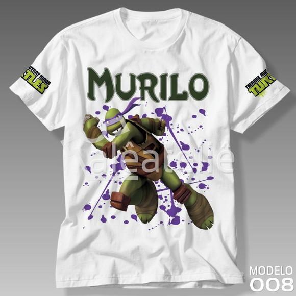 Camiseta Tartarugas Ninja Donatello Personalizada