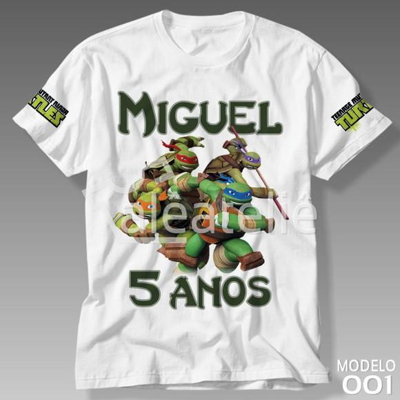 Camiseta Tartarugas Ninja Festa Personalizada