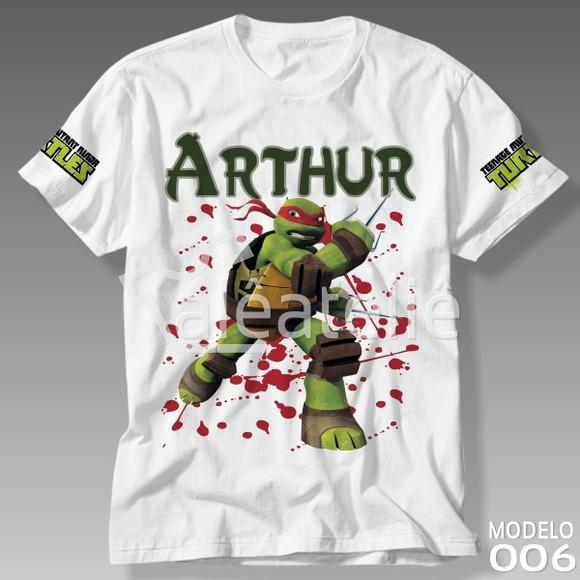 Camiseta Tartarugas Ninja Raphael Personalizada