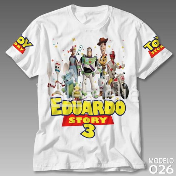 Camiseta Toy Story 4 Infantil Adulto Personalizada