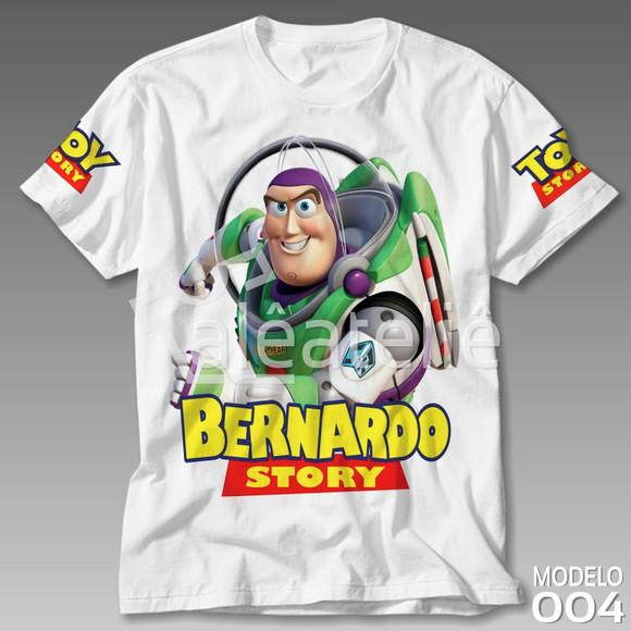 Camiseta Toy Story Infantil Buzz Lightyear Personalizada