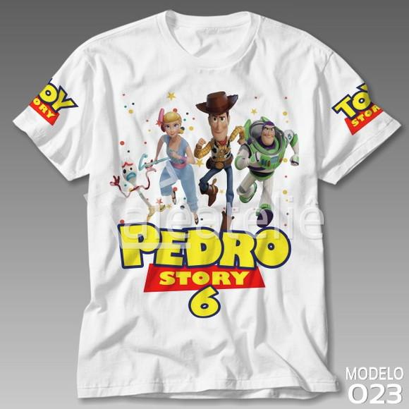 Camiseta Toy Story 4 Woody Buzz Betty Garfinho Personalizada